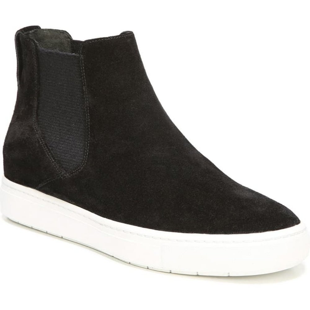 Vince Newlyn Black Suede High Top Sneaker Boots